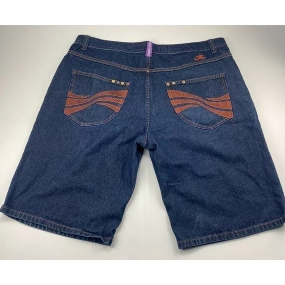 MENS JINZU DARK BLUE DENIM JEAN SHORTS SIZE 42
